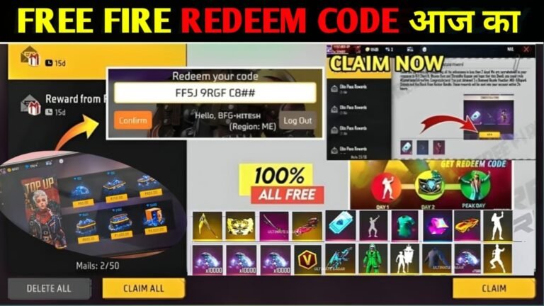 Free Fire Max Redeem Code Today